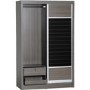 Seconique Lisbon 2 Door Sliding Wardrobe in Black Wood Grain