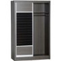 Seconique Lisbon 2 Door Sliding Wardrobe in Black Wood Grain