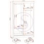 Seconique Lisbon 2 Door Sliding Wardrobe in Black Wood Grain