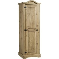 Solid Pine 1 Door Single  Wardrobe - Corona - Seconique
