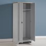Grey and Oak Painted 2 Door Double Wardrobe - Ludlow - Seconique