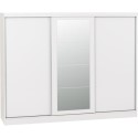 100-101-164 Nevada White Gloss 3 Door Sliding Wardrobe-Seconique