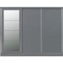 Nevada Grey Gloss 3 Door Sliding Wardrobe-Seconique