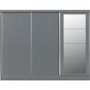 Nevada Grey Gloss 3 Door Sliding Wardrobe-Seconique