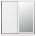 100-101-166 Nevada White Gloss 2 Door Sliding Wardrobe-Seconique