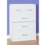 Seconique Charles 3+2 Drawer Chest of Drawers in White