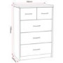 Seconique Charles 3+2 Drawer Chest of Drawers in White
