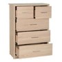 Seconique Lisbon Oak Effect 3+2 Drawer Chest