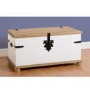 Blanket Box in White & Pine Top - Corona