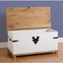 Blanket Box in White & Pine Top - Corona