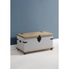 Seconique Corona Single Storage Chest in Grey/Distressed Waxed Pine