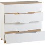 Seconique Portsmouth 4 Drawer Chest in White and Oak