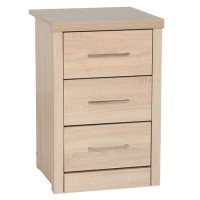 Seconique 100-103-034 Lisbon 3 Drawer Bedside Chest