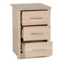 Seconique 100-103-034 Lisbon 3 Drawer Bedside Chest