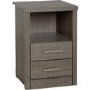 Seconique Lisbon Bedside Table in Black Wood Grain