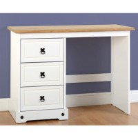 Seconique Corona White 3 Drawer Dressing Table