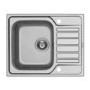 Single Bowl Chrome Stainless Steel Kitchen Sink with Right Hand Drainer - Taylor & Moore