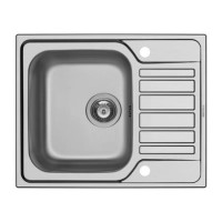 Single Bowl Chrome Stainless Steel Kitchen Sink with Right Hand Drainer - Taylor & Moore