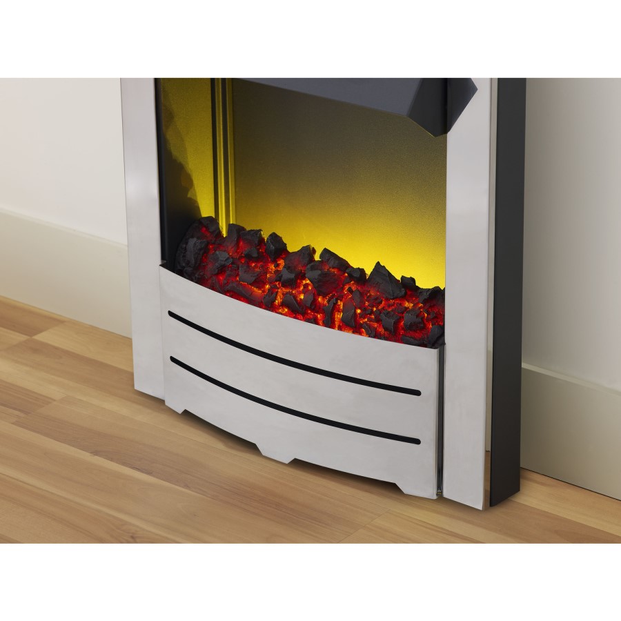 GRADE A1 - Adam Colorado Electric Fire in Chrome with a LED Flame Effect