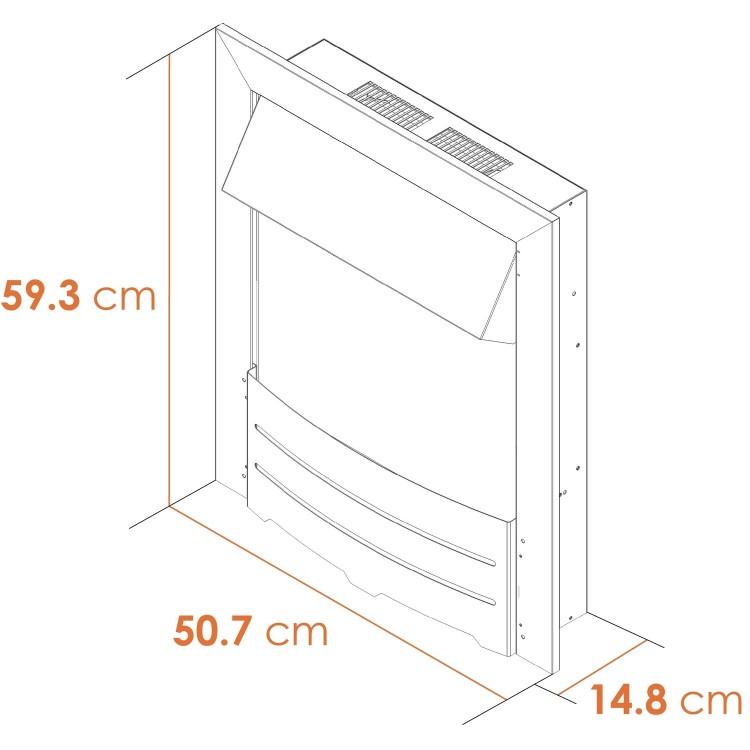 Adam Colorado Black Electric Inset Fireplace