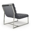 Darwin Faux Leather Grey Modern Accent Chair