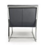 Darwin Faux Leather Grey Modern Accent Chair