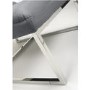 Darwin Faux Leather Grey Modern Accent Chair