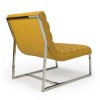 Darwin Faux Leather Yellow Modern Accent Chair