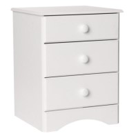 Furniture To Go Scandi 3 Drawer Bedside In White