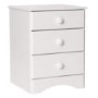 Furniture To Go Scandi 3 Drawer Bedside In White