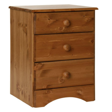 Furniture To Go Scandi 3 Drawer Bedside In Pine