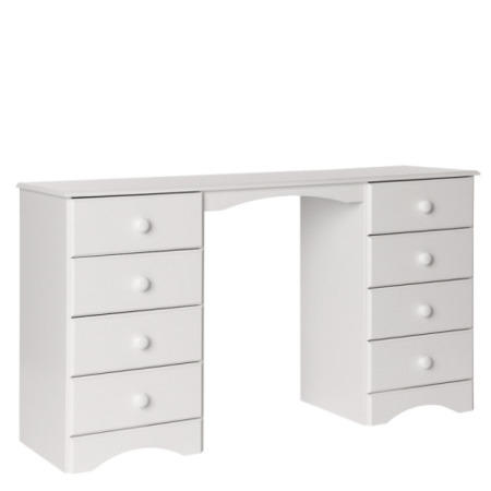 Furniture To Go Scandi Double Pedestal Dressing Table In White