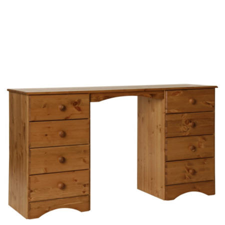 Furniture To Go Scandi Double Pedestal Dressing Table In Pine
