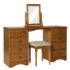 Furniture To Go Scandi Double Pedestal Dressing Table In Pine