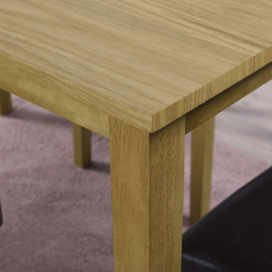 GRADE A1 - New Haven Large 6 Seater Dining Table in Light Oak 90cm x 150cm
