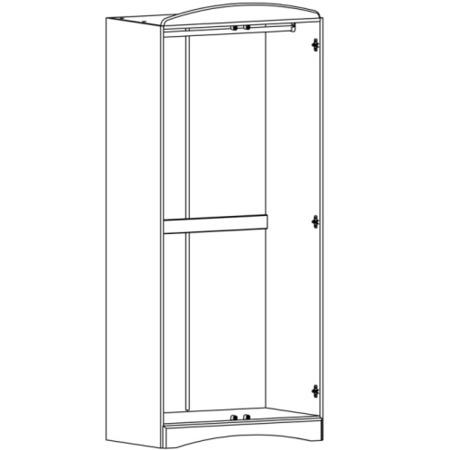 Furniture To Go Scandi 2 Door Robe In White
