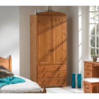 Furniture To Go Scandi 2 Door 3 Drawer Robe in Pine 