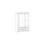 Furniture To Go Scandi 3 Door 5 Drawer Robe With Mirror In White