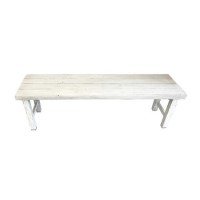 White Wooden Garden Bench