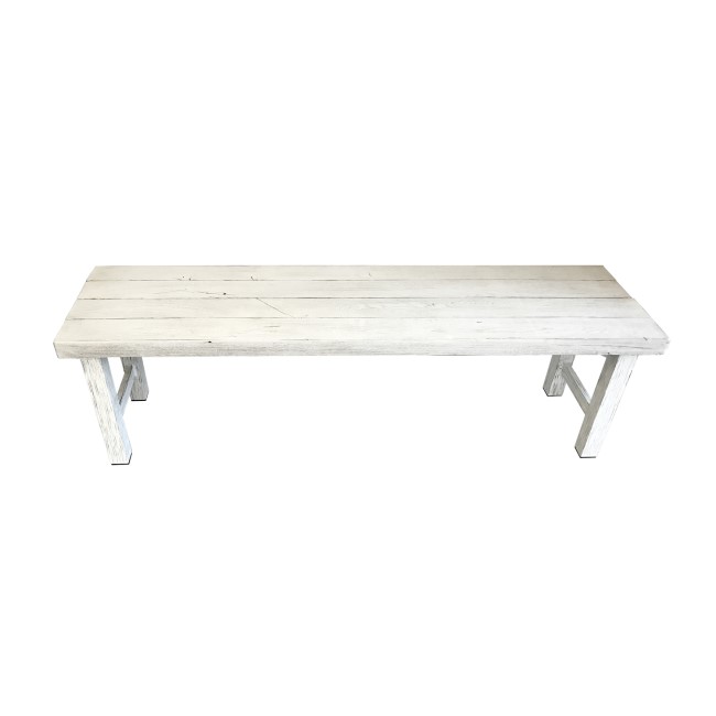 White Wooden Garden Bench