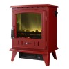 GRADE A2 - Stove Electric Fire in Red with a LED Flame Effect
