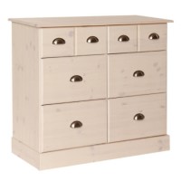 Furniture To Go Terra 4+2 Deep Drawer Chest In Whitewash Pine