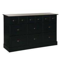 Furniture To Go Terra 6+3 Drawer Chest in Dark Stained Pine