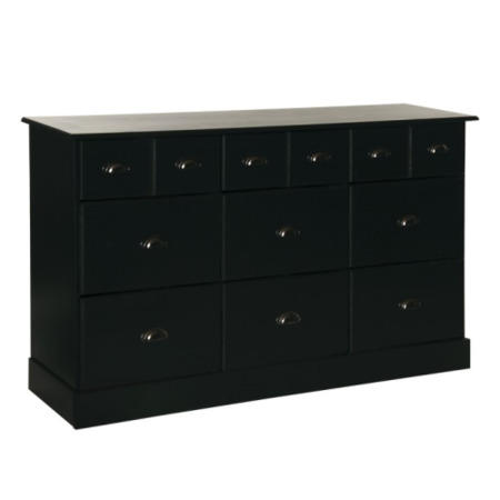 Furniture To Go Terra 6+3 Drawer Chest in Dark Stained Pine