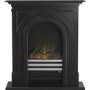 Adam Durham Black Cast Effect Electric LED Fireplace Suite