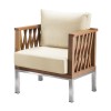 Marka Wooden Garden Chair with Cream Cushions