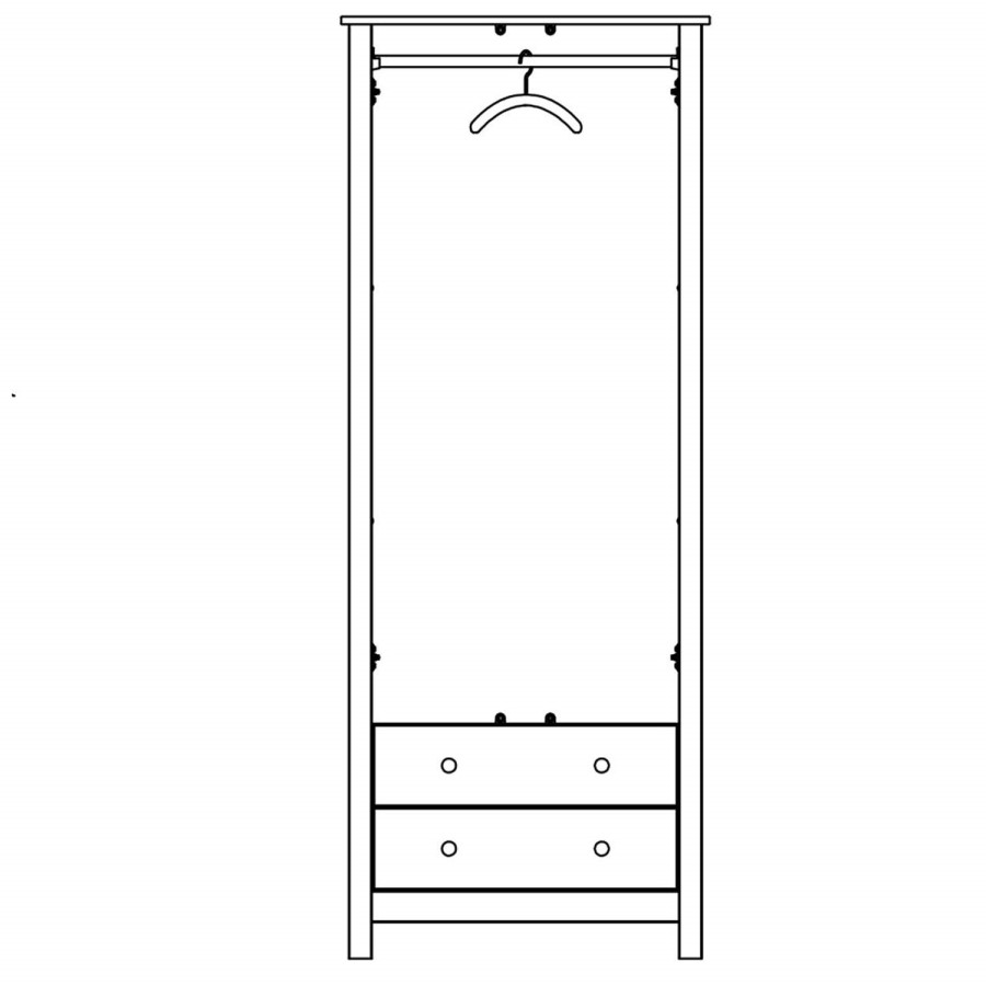 Furniture To Go Florence Double Wardrobe in White