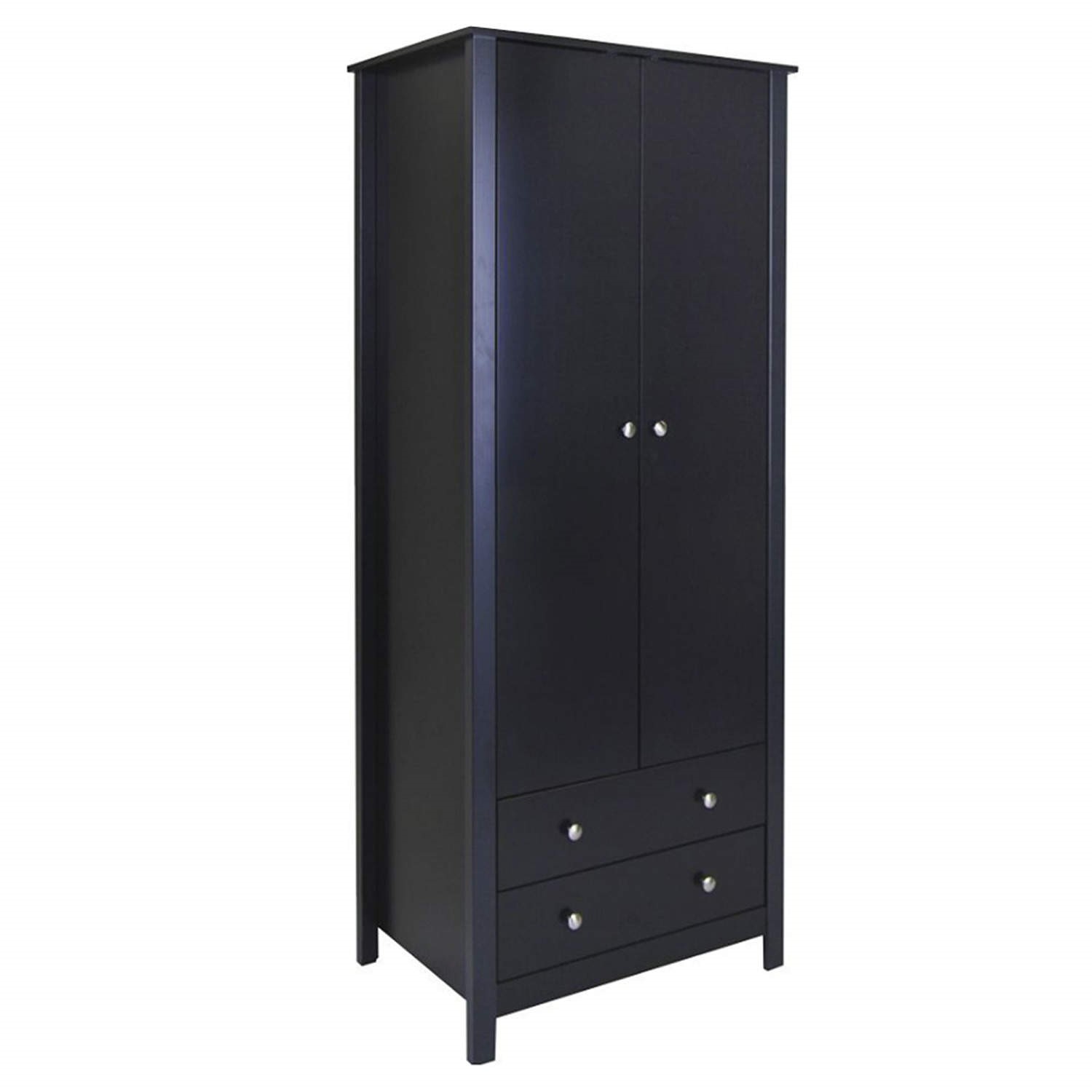 Furniture To Go Florence Double Wardrobe in Black Furniture123