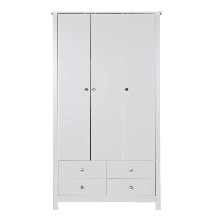 Furniture To Go Florence Triple Wardrobe in White