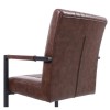 Shankar Archer Pair of Cantilever Leather Effect Brown Carver Chairs